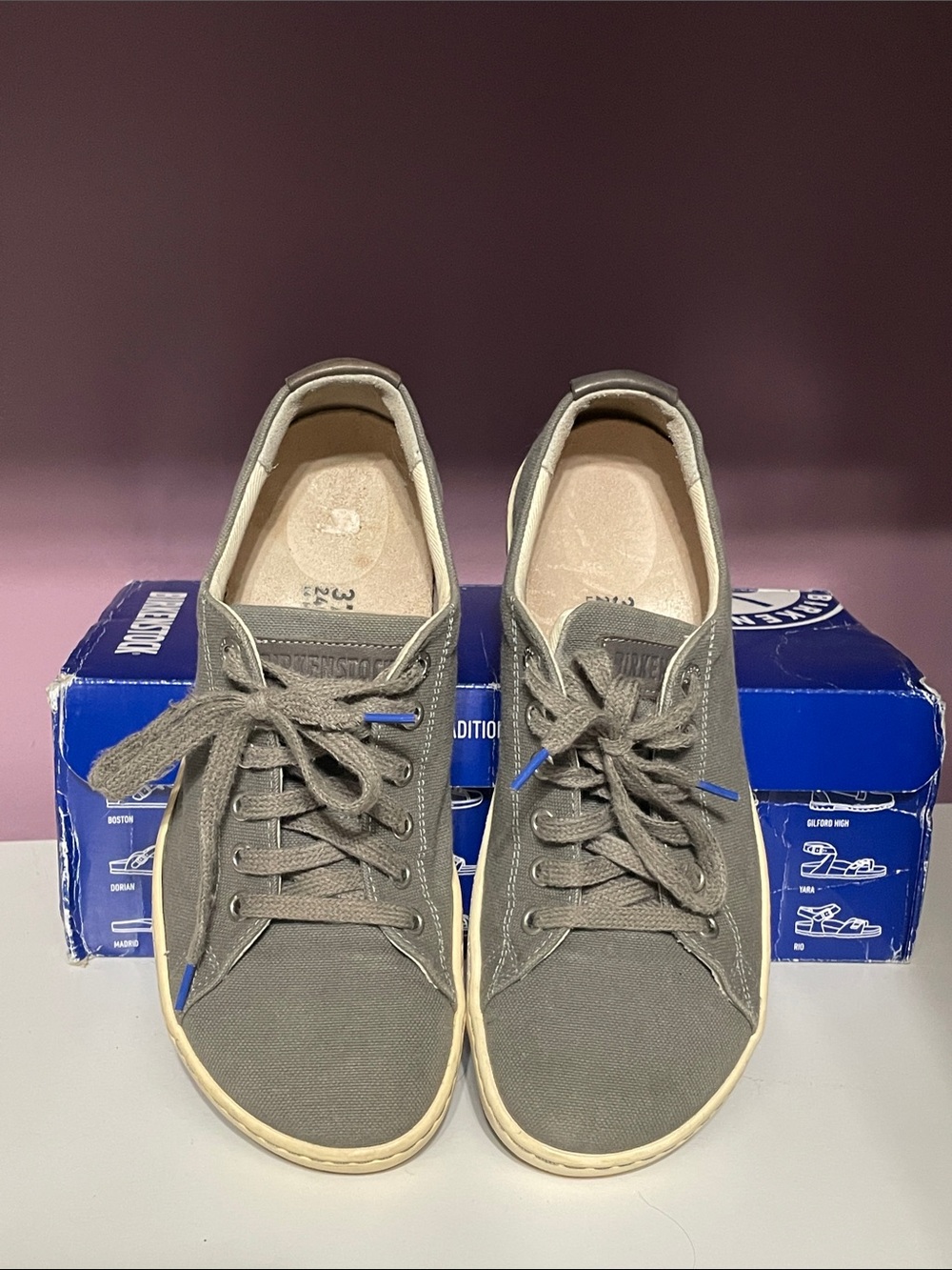 Birkenstock Arran Women's Sneakers - Gray Canvas - Size 37